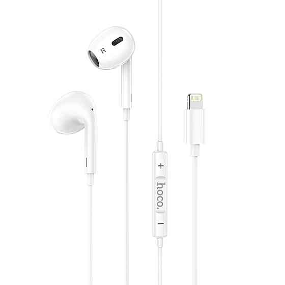 Навушники HOCO M1 Max crystal earphones for iP with mic White Київ