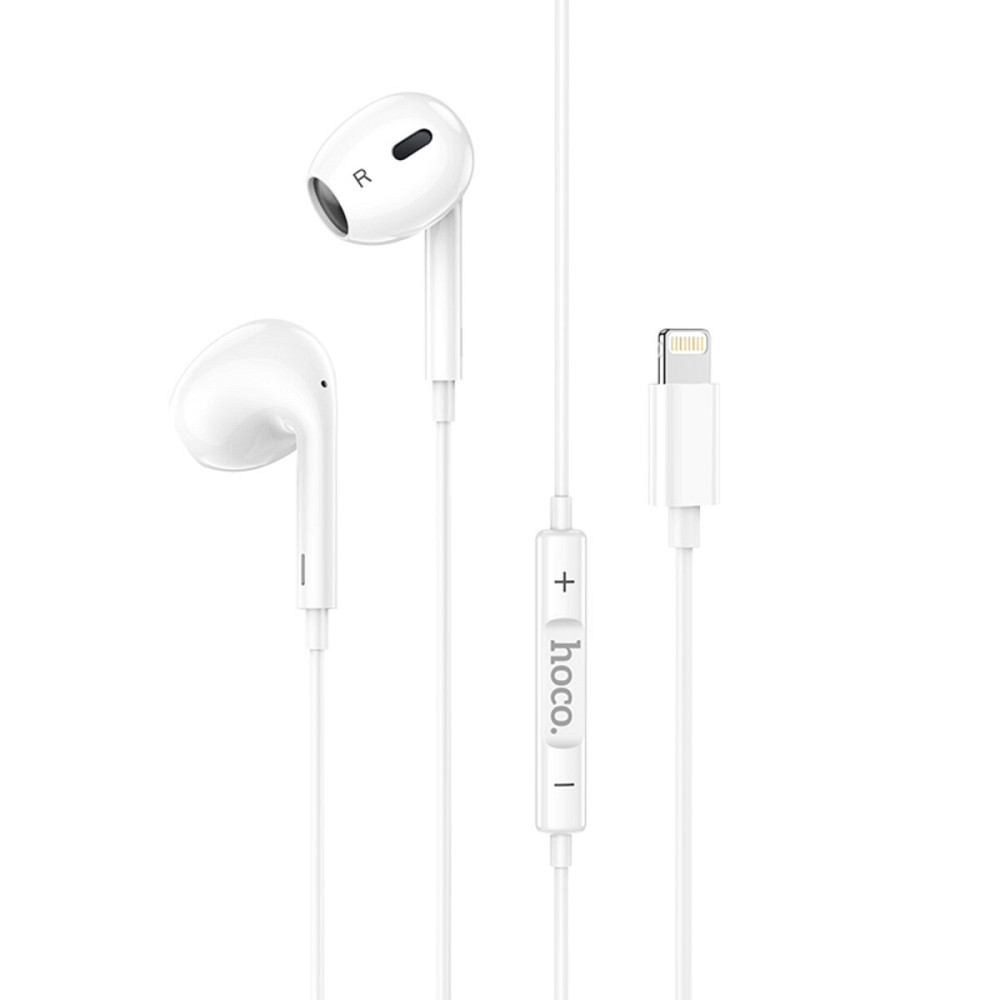 Навушники HOCO M1 Max crystal earphones for iP with mic White Киев - изображение 1