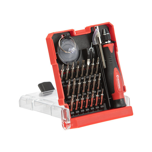 Викрутка прецизійна з комплектом насадок, 29 од., Cr-V INTERTOOL VT-3336 Київ - фото 8