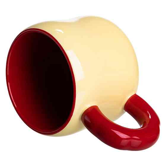 Кубок порцелянова з магнітом Поулиниця 400 (мл) подарункова кружка прикольна чашка для дітей на подарунок Жовтий з червоним FM-53A Коломия