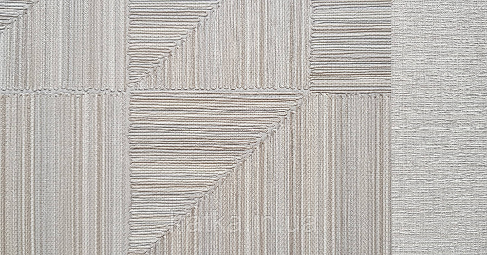 Шпалери вінілові на флізеліні AdaWall Omega1.06х10 геометрія 3д фігури смуги бежево-сірі 23209-3 Київ - фото 5