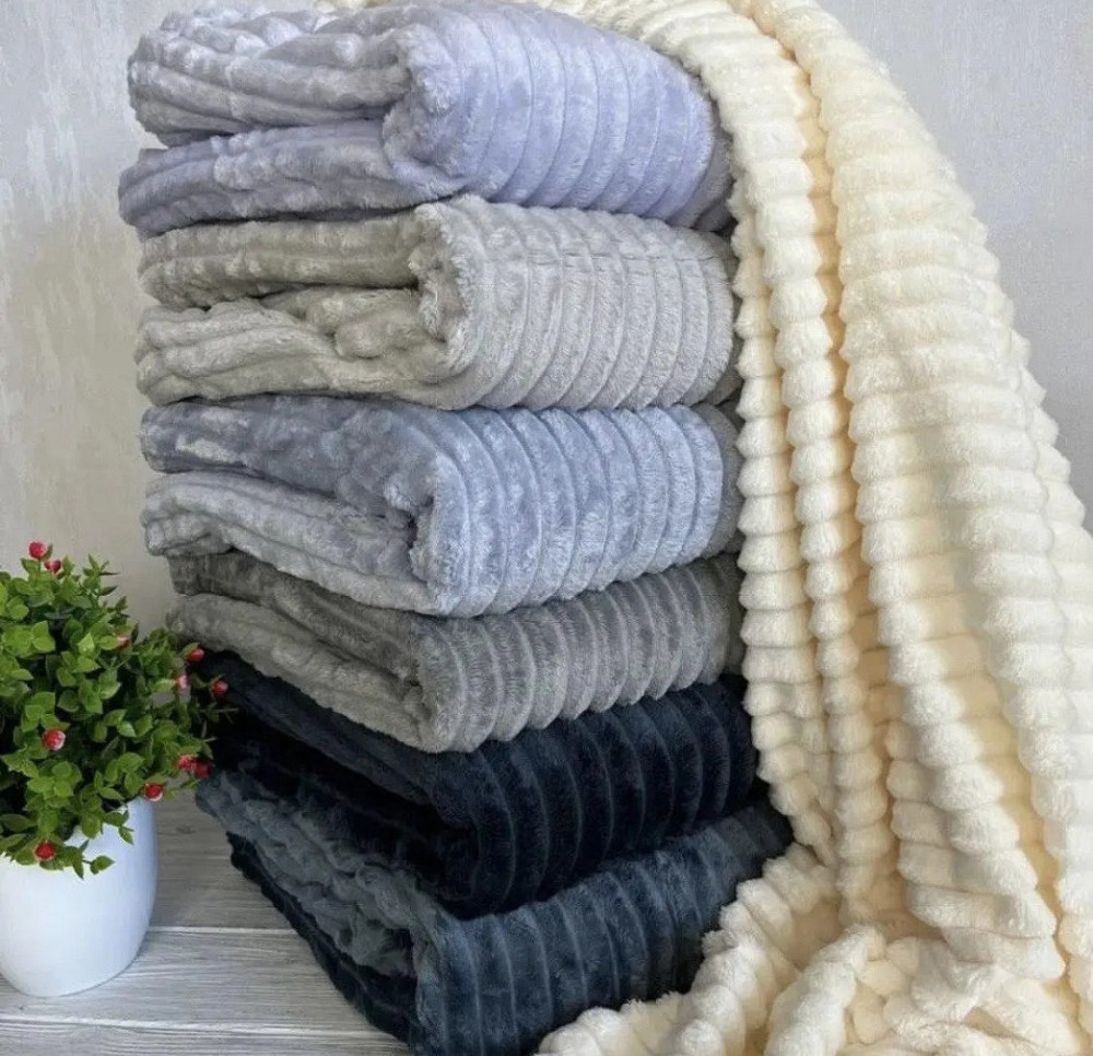 М’який плед-покривало Colorful Home 🛋️ 200×220 см — теплий, пухнастий, стильний дизайн Київ - фото 1