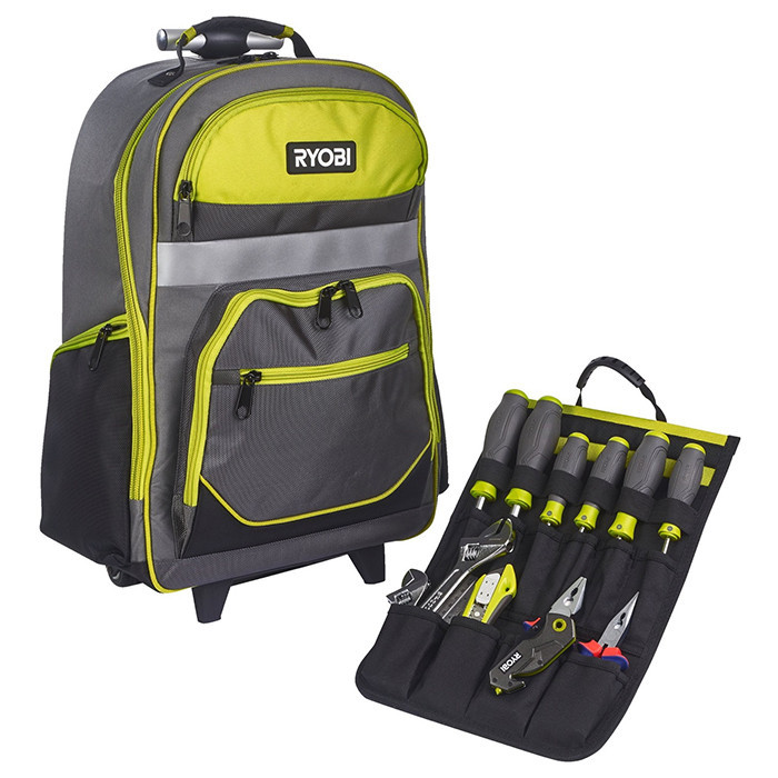 Рюкзак для інструменту RYOBI RSSBP2, 25л, на коліщатках, телескопічне руків'я, поліестер 600D Одеса - фото 1