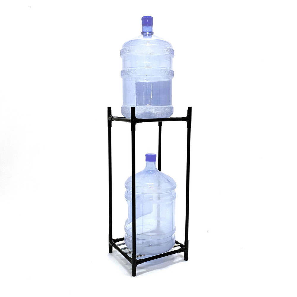 Двухрівнева підставка під бутилі 19 л Tandem Plus, металева, чорна, на 2 бутля Борисполь - изображение 1