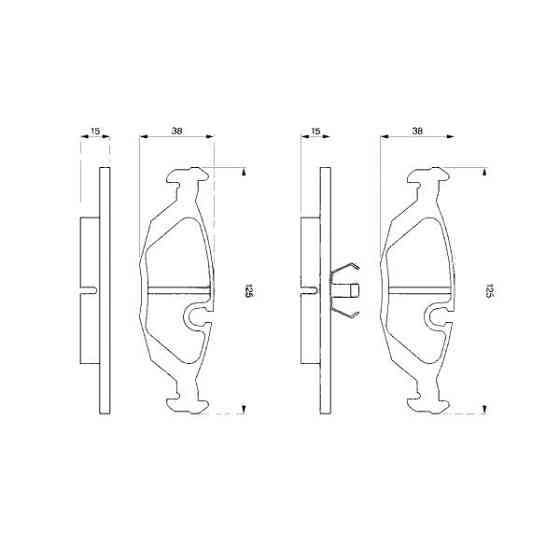 Гальмівні колодки Bosch дискові задні SAAB 9000/VOLVO 440/460 — 98 0986460996 Харків