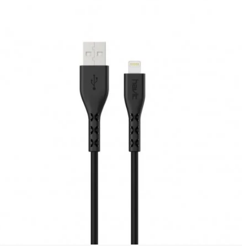 Кабель USB Lightning Havit HV-H66  2,0A 1м чорний Житомир - фото 1