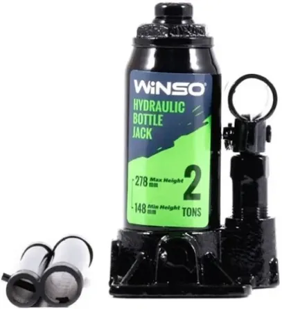 Домкрат гідравлічний телескопічний WINSO 2т, висота 148–278 мм, пластикова упаковка (170210) Ковель