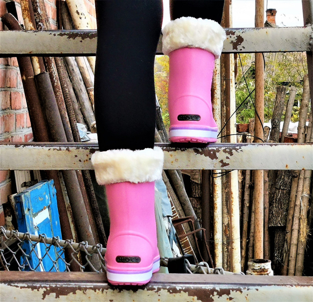 Жіночі Гумові Напівчоботи CROCS Рожеві Чоботи Крокси Теплі Зимові (розміри: 36,37,38,40,41) - 23 Дніпро - фото 6