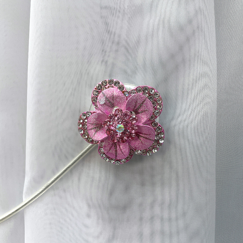 Магніти для штор та гардин "Flowers" набір 2 шт Рожевий (81-184) Київ - фото 2