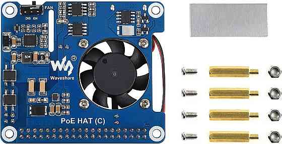 Плата розширення Waveshare PoE HAT для Raspberry Pi 3B+/4B Луцьк