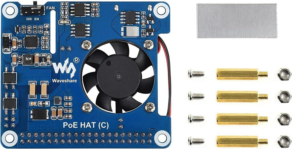 Плата розширення Waveshare PoE HAT для Raspberry Pi 3B+/4B Луцьк - фото 3