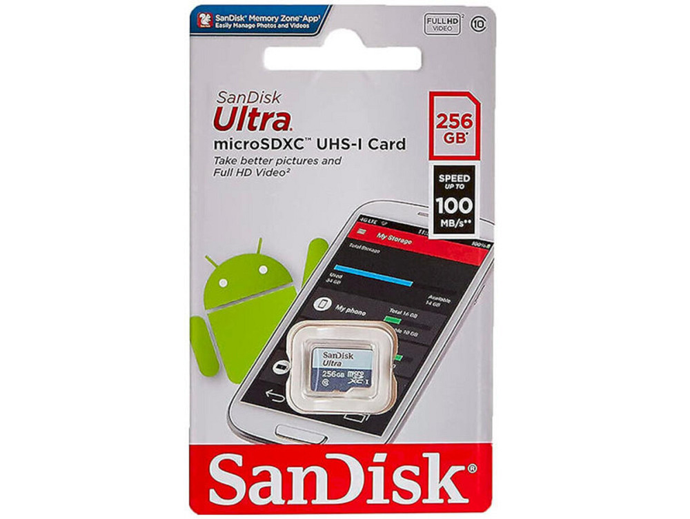 microSDXC (UHS-1) SanDisk Ultra 256Gb class 10 A1 (100Mb/s) Київ - фото 2