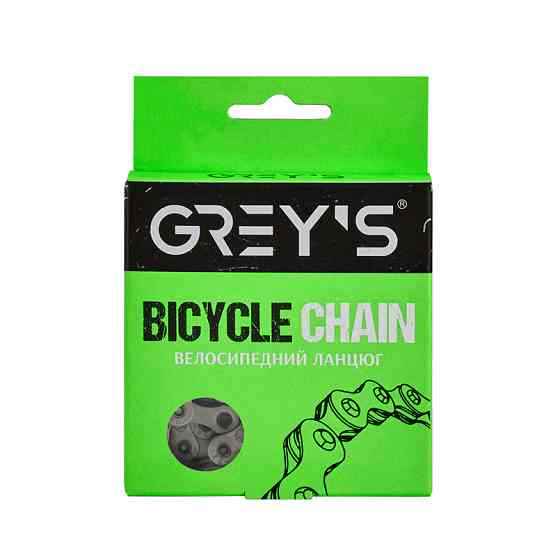 Ланцюг велосипедний Grey's 8шв. S88 Silver/Silver, 116 ланок Львів