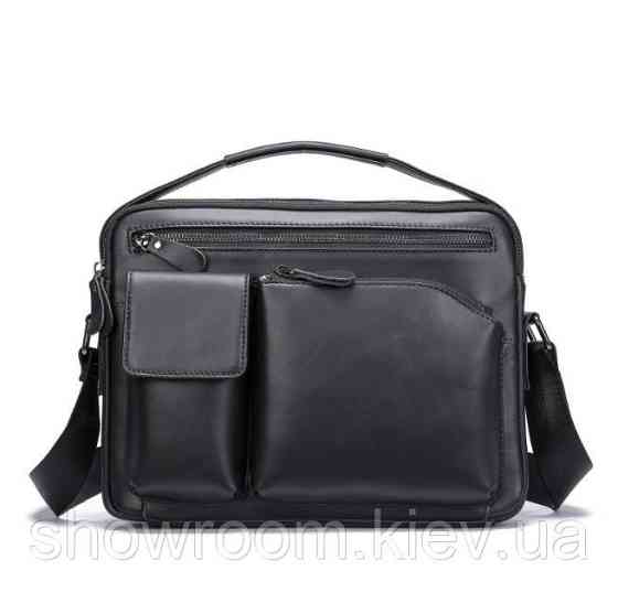 Чоловіча горизонтальна шкіряна сумка Leather Collection (5045) Київ