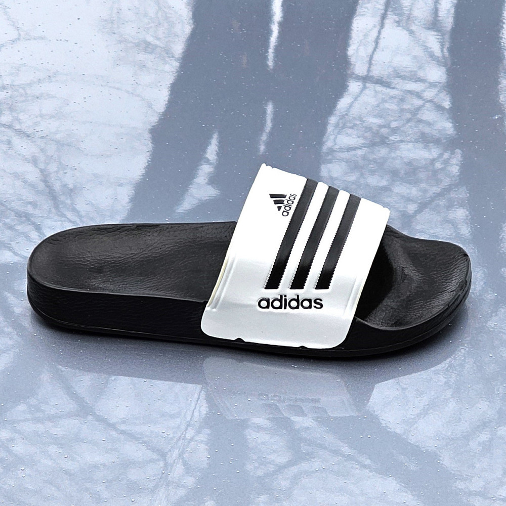 Мужские Белые Шлёпанцы Adidas Черные Сланцы Тапочки Адидас (размеры: 41,42,43,45) Днепр - изображение 9