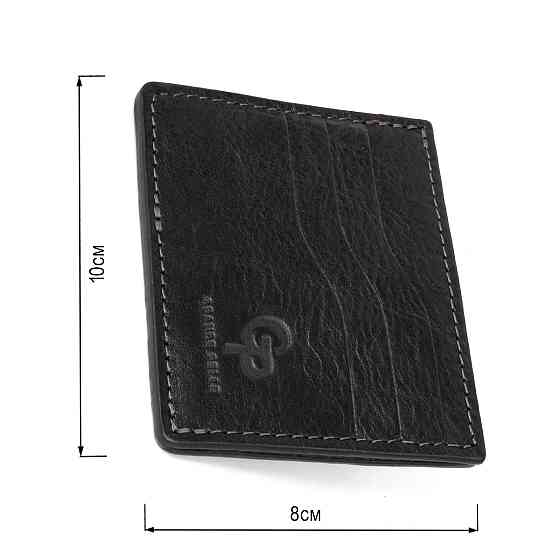 Кожаный картхолдер GRANDE PELLE 11500 Черный Киев