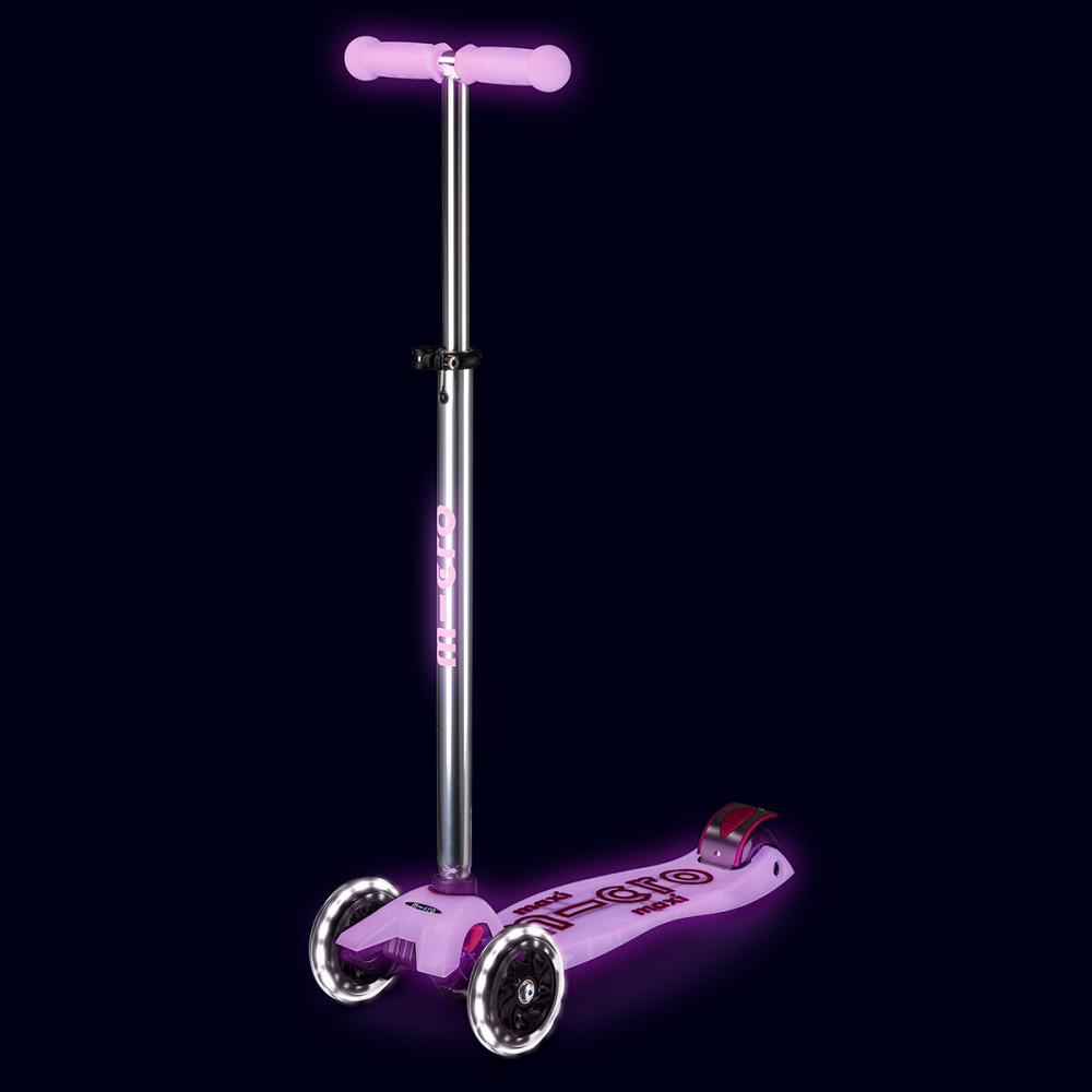 Самокат Micro серії Maxi Deluxe Glow LED – Сяйнисто-пурпуровий Дніпро - фото 7