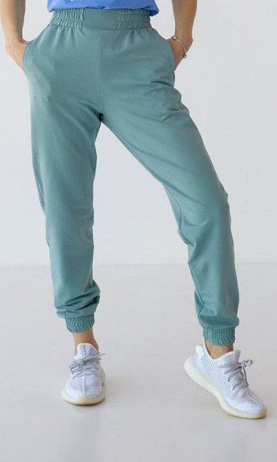 Спортивні штани жіночі джогери Фісташковий XL Харків - фото 2