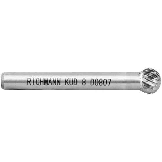 Борфреза по металу твердосплавна Richmann сферична KUD 8 мм (C8914) Коломия