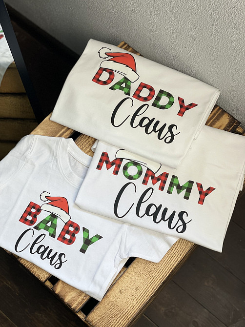 Новорічні сімейні футболки "Daddy, Mommy, Baby Claus" Чернівці - фото 1