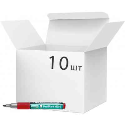 Маркер Stanger водостійкий, 1-3 мм, з грипом червоний 10 шт (MARKER-PER-STM250R10) Вінниця