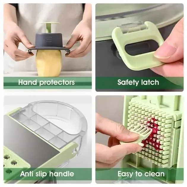 Овощерезка с контейнером Vegetable Cutter 9 в 1 Коломия - фото 7