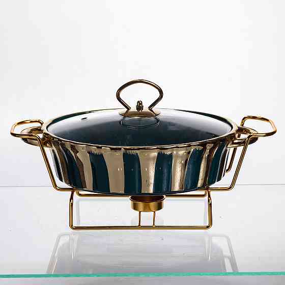 Настольный фарфоровый мармит с подогревом, 1 литр Киев