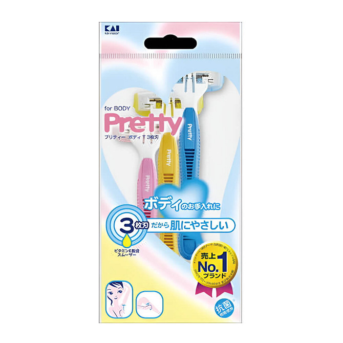 Бритва для женщин PRETTY 3 шт. в упаковке Kai razor Винница - изображение 1