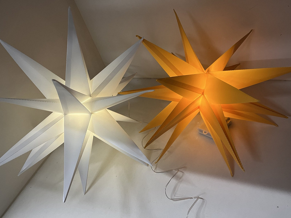 Різдвяна зірка Qijieda 3D з підвічуванням , на батарейках 45 см Луцьк - фото 2