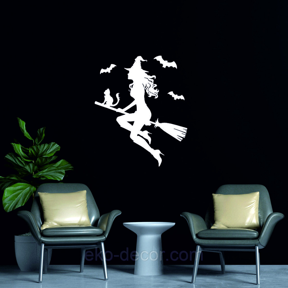 Декоративне настінне Панно «Ведьма», Декор на стіну 90*75 см, Білий Київ - фото 5