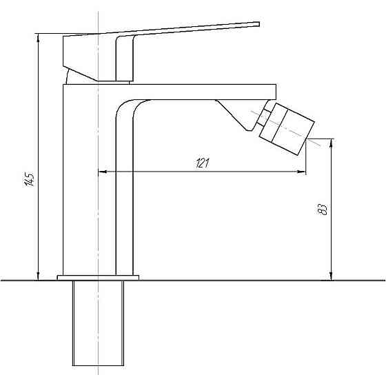 Змішувач для біде TOPAZ ODISS TO 18601-H52-BL (000021534) Київ