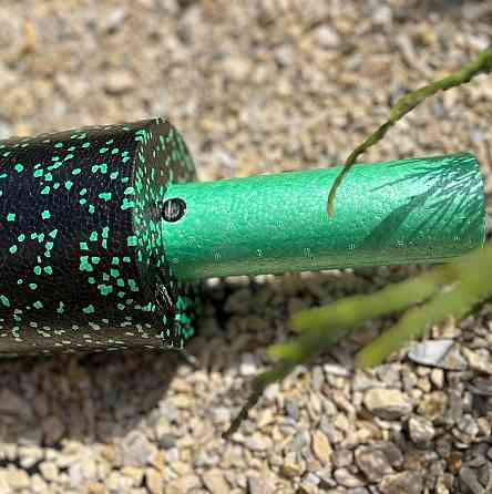 Масажний ролик (роллер) гладкий PowerPlay PP-4348 2 in 1 EPP Foam Roller Чорно/Зелений (33x14см.) Кам'янське