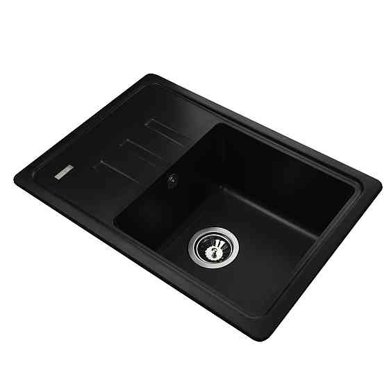 Гранітна мийка Globus Lux MONO чорний 620х435мм-А0002 Киев