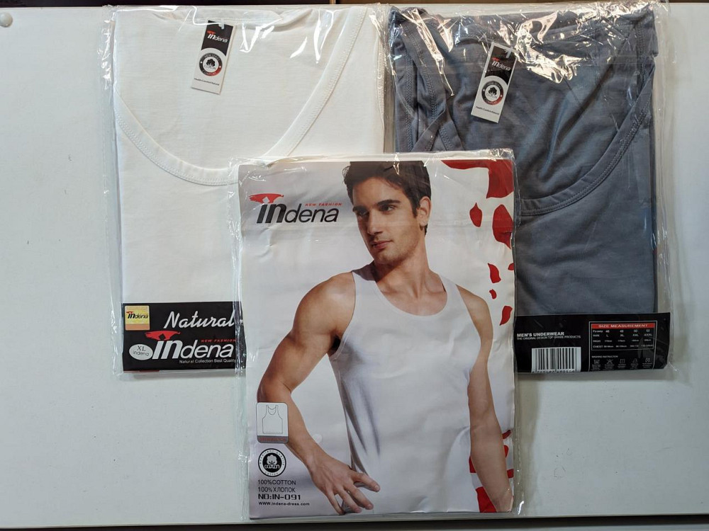 Майка чоловіча в наборі з 2 шт. 100% хлопок INDENA 093 XL Київ - фото 2