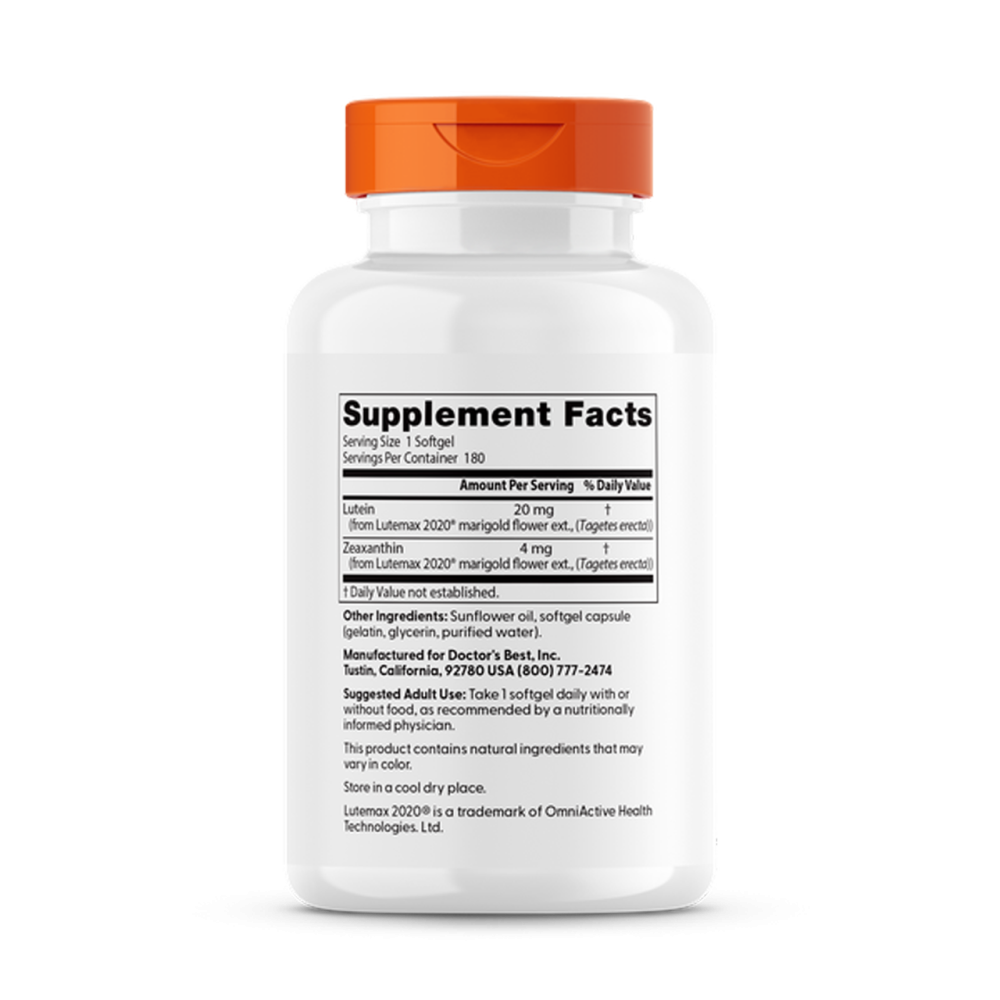 Лютеїн Doctors Best Lutein 20 мг 180 капс Київ - фото 2