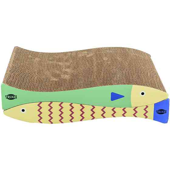 Дряпка Trixie для котів Риба картонна з котячою м ятою 2 шт 40х30х11 см м ятно-кремовий Київ