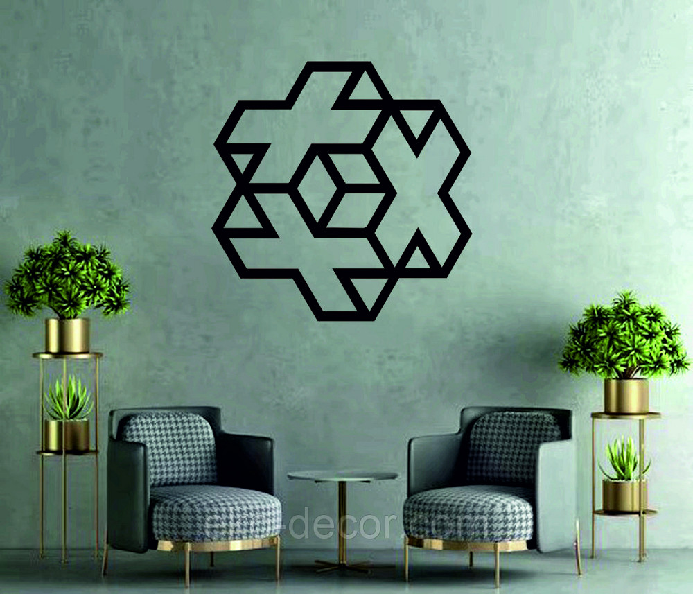 Декоративное настенное Панно «Плюсы» Декор на стену 70*70 см, Черный Киев - изображение 1