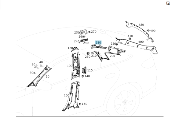 Mercedes-Benz  A2926950233 Кронштейн обшивки правий GLE Coupe C292 Одеса