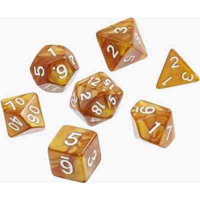 Набор кубиков для настольных игр Games 7 Days Pearl 7 Dice Set - Gold (g7dpearl01) Винница