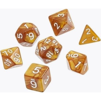 Набор кубиков для настольных игр Games 7 Days Pearl 7 Dice Set - Gold (g7dpearl01) Винница - изображение 1