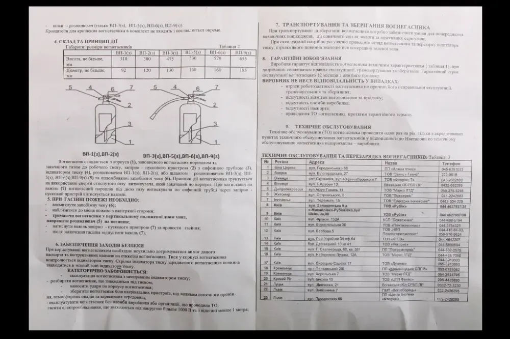 Вогнищений порошковий 9кг з манометром сертиф. Рубік Вінниця - фото 3