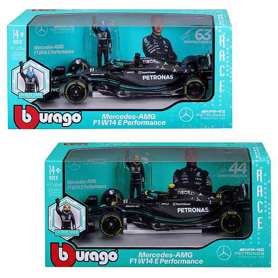 Автомодель з фігуркою - Mercedes-AMG F1 W14 E Performance (1:24) Дніпро