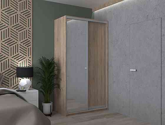 Шафа-купе двохдверна Doros Сіті Лайт 120х45х225 см Дуб сонома/1 Дзеркало (DRS-011080) Дніпро