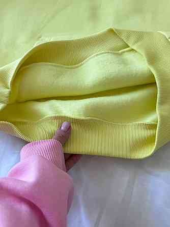 Жіноче базове оверсайз худі турецьке тринитка пін'є Лимонний Одеса