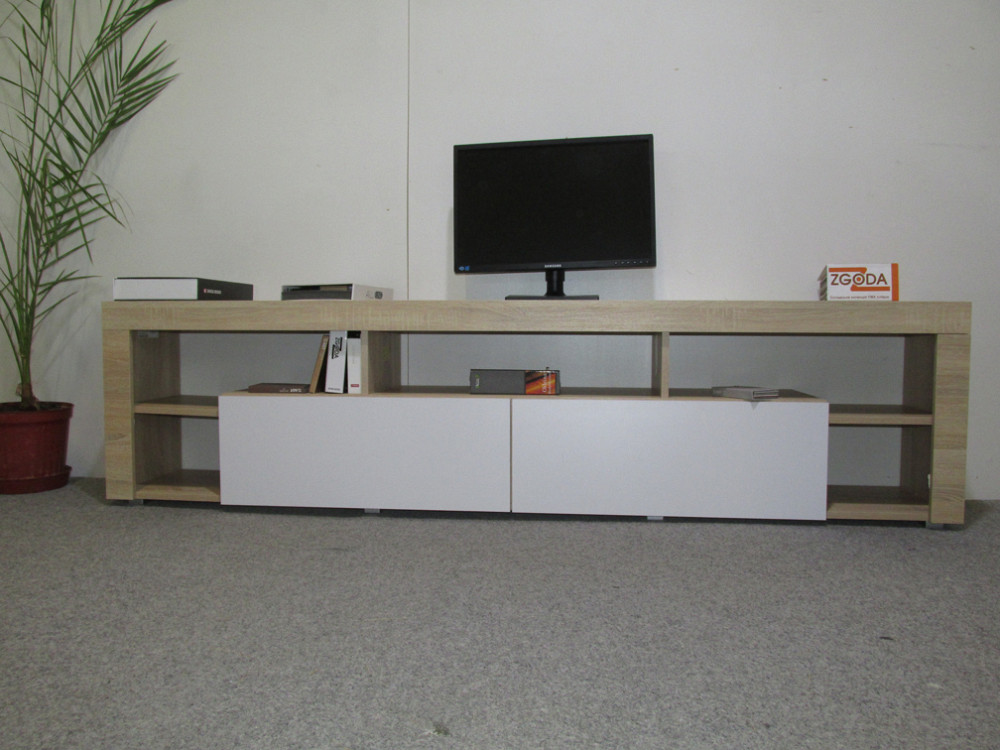 Тумба під телевізор із 5 полицями М-ЗОН Джеко 200 Сонома/Німфея Альба (MZN-031038) Дніпро - фото 3