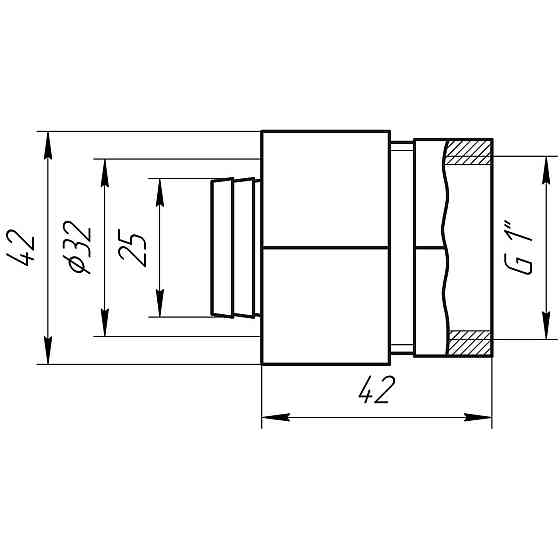 Муфта із внутрішньою різьбою APE ITALY 702 L 1″x32 (000001529) Київ