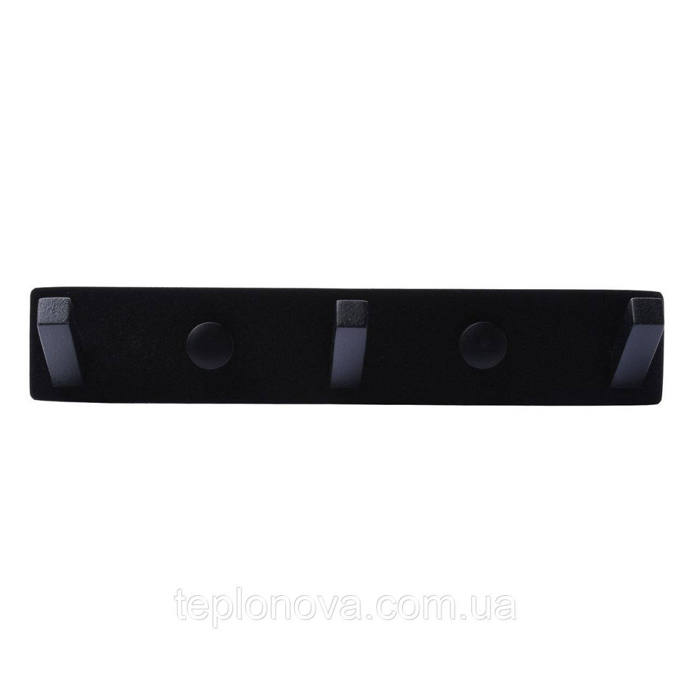 Планка з гачками TOPAZ TKB 9385-3-BL чорна Чернівці - фото 3