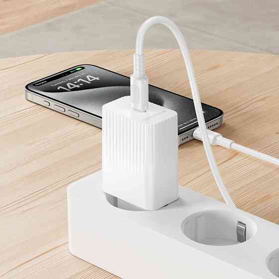 Мережевий зарядний пристрій BOROFONE BAS75A Source single port PD30W charger (EU) White Одеса