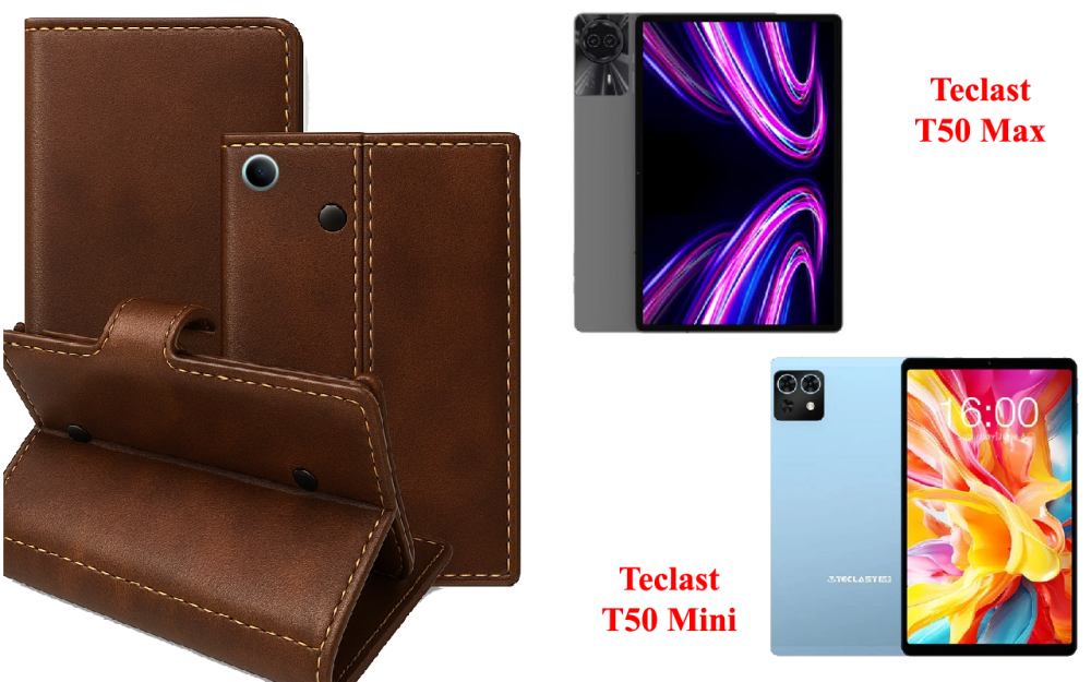 Книжка-трансформер для планшета Teclast T50 Max, Teclast T50 Mini, колір Black Buno-Red Київ - фото 1