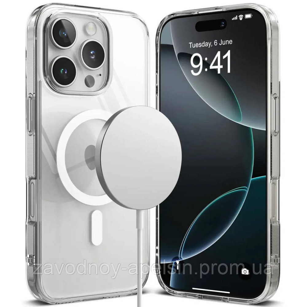 Iphone 16 Pro Max Прозорий чохол Магніт (TPU+PC) Одеса - фото 1